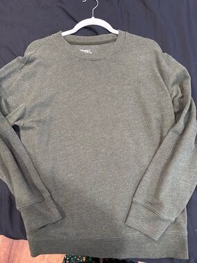 Time and Tru Olive Green Crewneck Sweatshirt